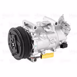 AC Compressor; VALEO; SD6C12 12 PAG 46 R134a with PAG compressor oil REMANUFACTURED; for PEUGEOT, CITROËN, DS; 1607424980, 16 ...