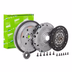 Clutch; VALEO; with dual-mass flywheel with screw set, with lock screw set, with clutch release bearing 242; for CITROËN, PEU ...