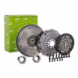 Clutch; VALEO; with dual-mass flywheel with screw set, with lock screw set, with clutch release bearing 240; for BMW; 2120756 ...