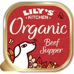 Lilys Kitchen Made with Natural Ingredients Adult Wet Dog Food Tray Organic Beef 11 x 150g
