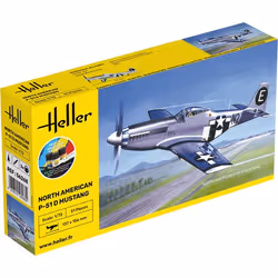 Heller 56268, Fixed-wing aircraft model, Assembly kit, 1:72, P-51 Mustang, Any gender, Plastic