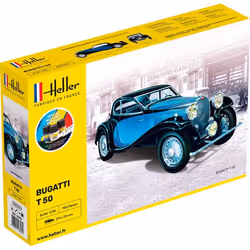 Heller 56706, Classic car model, Assembly kit, 1:24, Bugatti T 50, Any gender, Plastic