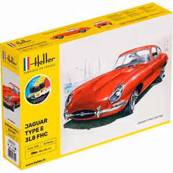 Heller 56709, Classic car model, Assembly kit, 1:24, Jaguar Type E 3L8 FHC, Any gender, Plastic