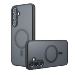 For Magsafe Acrylic Shockproof Phone Case for Samsung Galaxy A15 A25 A35 A55 A54 A34 A24 A14 Wireless Charging Magnetic Hard - black, for Samsung A24