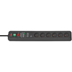 Brennenstuhl 1159541376 power extension 3 m 6 AC outlet(s) Indoor Anthracite