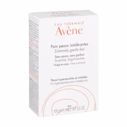Avene Extremely gentle bar, Face, Bar soap, Anti-irritation, Cleansing, Hydrating, Nourishing, Soothing, Rectangular, Almond  ...