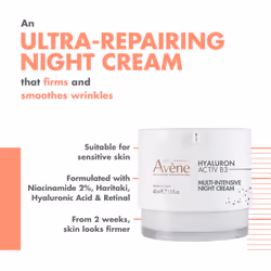 Avene Hyaluron Activ B3 Night cream Face, Neck 40 ml - Additional view 4