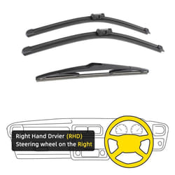 3PCS For Kia Ceed 2006-2009 24" 18" 12" Front Rear Wiper Blades Windshield Windscreen Window Cutter Accessories 2006 2007 2008 2009 - Right Hand