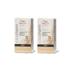 Wella 6NN Intense Dark Blonde Color Charm Permanent Liquid Haircolor - 6NN - pack of 2