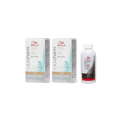 3.6oz) Wella Color Charm T14 Pale Ash Blonde Permanent Liquid Hair Toner - T15+T15+Dev (Vol. 20