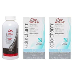 3.6oz) Wella Color Charm T11 Lightest Beige Blonde Permanent Liquid Hair Toner - T14+T14+Dev (Vol. 20