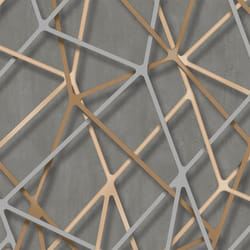 Galactik Geometric Vinyl Wallpaper Grey Muriva M24709