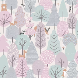 My Kingdom Wild Wood Pink & Teal Muriva M51603