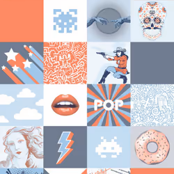 My Kingdom OMG! Blue & Orange Muriva M53201