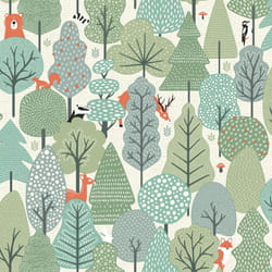 Muriva Scandi Trees Greenery Nature Wallpaper Nursery Green A96814