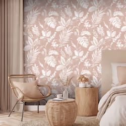 Eden Wallpaper Collection Tane Leaf Blush Muriva L98903