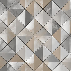 Muriva Pop 3D Geometric Diamond Tiles Wallpaper - Taupe M46709