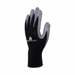Delta Plus VE712 Polyester Safety Gloves Black/Grey (Various Sizes) - 8