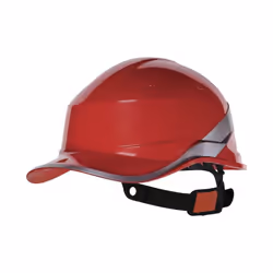 Delta Plus DIAMOND V ABS Baseball Cap Style Safety Hard Hat Helmet (Various Colours) - Red