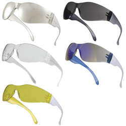 Delta Plus BRAVA Monobloc Polycarbonate Single Lens Safety Spectacles / Glasses (Various Colours) - Yellow