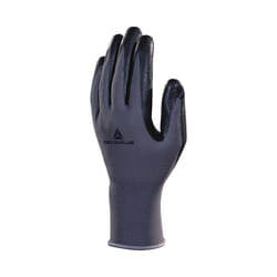 Delta Plus VE722 Polyester Safety Gloves with Nitrile Foam Palm Black/Grey (Various Sizes) - 7
