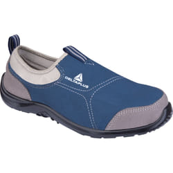 ) Delta Plus Miami Blue Canvas Slip On Steel Toe Safety Trainers - 11 (Adults
