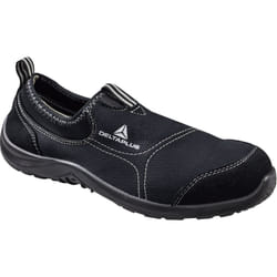 Delta Plus Miami Black Canvas Slip On Safety Trainers - 100