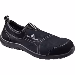 ) Delta Plus Miami Black Canvas Slip On Safety Trainers - 8 (Adults