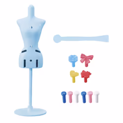 40412 Harumika Fashion Design for Kids-Craft Your Own Catwalk Looks with This Creative Kit-Single Torso Set-'Neon Beast' Style Includes Reusable
