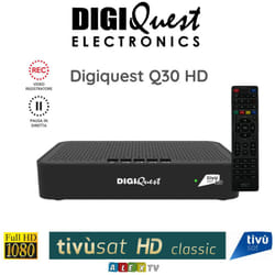 Tivusat Digiquest Q30 HD USB PVR Italian Decoder + ACTIVATED Smartcard