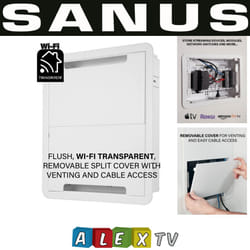 SANUS 9" and 17" Inch TV In-Wall Media Box for various multipurposes applications - 17" Inch