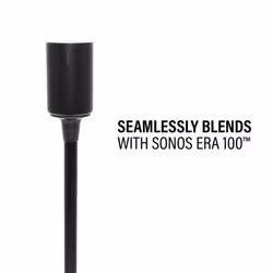 SANUS WSSE12 Black Pair Fixed Height Speaker Stands For Sonos Era 100