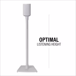 SANUS WSSE12 White Pair Fixed Height Speaker Stands For Sonos Era 100