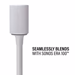 SANUS WSSE12 White Pair Fixed Height Speaker Stands For Sonos Era 100