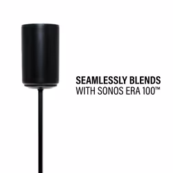 SANUS WSSE1A2 Black Pair Height-Adjustable Speaker Stands For Sonos Era 100