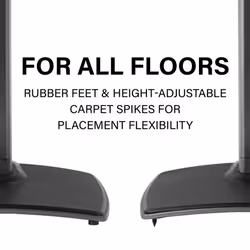 SANUS WSS52 Black Pair Fixed Height Speaker Stands For Sonos Five or PLAY:5