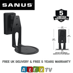 Sanus WSWME11 Adjustable Speaker Wall Mount For Sonos Era 100, Black Single