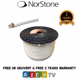 Norstone CL3 Quad 4x1.5mm2 OFC Professional Grade Speaker Cable 16AWG White 150m