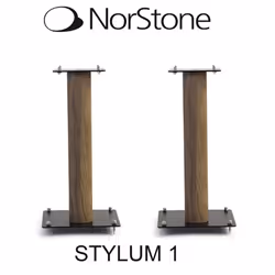 Norstone Stylum 1 Pair of Speaker Stands 50cm Satin Oak