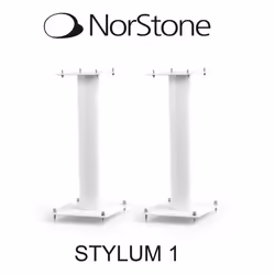 Norstone Stylum 1 Pair of Speaker Stands 50cm Satin White