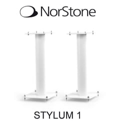 Norstone Stylum 1 Pair of Speaker Stands 50cm Satin White
