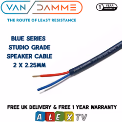 Van Damme Blue Series Studio Grade 2 x 2.5mm Twin Axial Speaker Cable 100m