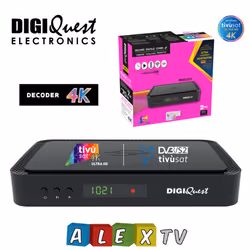Tivusat Digiquest Q80 4K Ultra HD with Activated Tivusat Card for Italian TV