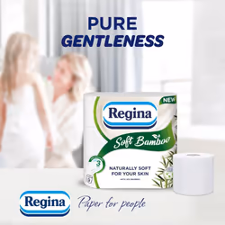 Regina Soft Bamboo Toilet Tissue, 20 Rolls, 3 Ply, FSC Cert.