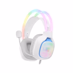 ONIKUMA X22 USB + 3.5mm Colorful Light Wired Gaming Headset with Mic, Cable length: 1.8m(White)
