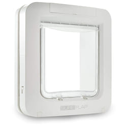 Sure Petcare SureFlap Microchip Pet Door for Cats & Small Dogs with Curfew Timer, Compatible with RFID Collar Tags and Microchips, 1-Button Control, W
