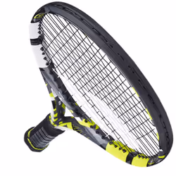 Babolat Pure Aero Tennis Racquet - Strung with 16g White Babolat Syn G
