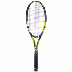 Babolat Boost Aero Yellow Tennis Racquet (4 1/4"""" Grip) Strung with White Babolat Syn Gut at Mid-Range Tension