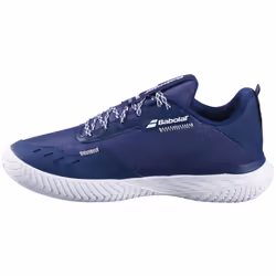 Babolat Men's SFX Evo All Court Tennis Shoes  Dark Blue/White (Men's US Size 10.5)