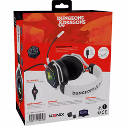 Konix 82381120335 headphones/headset Wired Head-band Gaming USB Type-A Black, White - Additional view 5